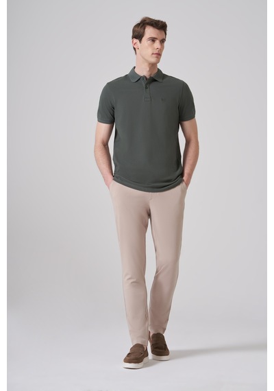 Morven Erkek Haki Basic Polo Yaka Dynamic Fit T-shirt 26yc018007710 Haki