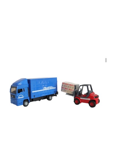 Man Mavi Kamyon Ve Forklift