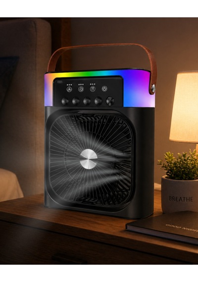 Masaüstü Usb Şarjlı Sprey Fan Taşınabilir Rgb Işıklı Mini Klima