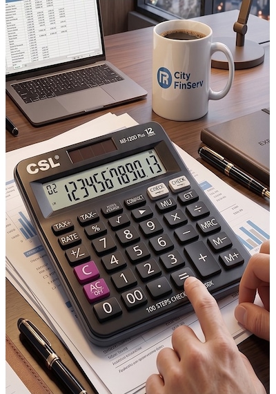 Hesap Makinesi Siyah 12.5x14.5 Cm 1 Adet Csl Mj-120d Plus 12 Haneli Orta Boy Hafızalı Ofis Büro Masaüstü Hesap Makinası