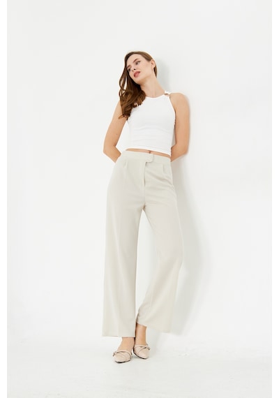 Kutaf Taş Wide Leg Geniş Paça Çırt Çırt Kapamalı Pile Detaylı Yüksek Bel Dokuma Kumaş Pantolon Taş Kutaf Taş Wide Leg Geniş Paça Çırt Çırt Kapamalı Pile Detaylı Yüksek Bel Dokuma Kumaş Pantolon Taş