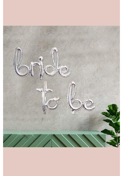 Bride To Be Balon , El Yazısı Imza Gümüş Renk Bekarlığa Veda Balonu Çok Renkli
