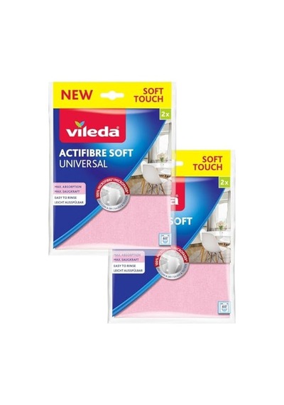 Vileda 2 Paket 2'li Actifibre Mikrofiber Bez Copycopycopycopyv.vld.002 Açık Bej