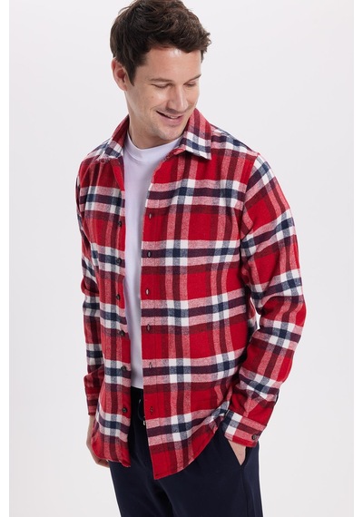 Tudors Erkek Slim Fit Dar Kesim Kareli Kışlık Oduncu Gömlek-42098 Çok Renkli Tudors Erkek Slim Fit Dar Kesim Kareli Kışlık Oduncu Gömlek-42098 Çok Renkli