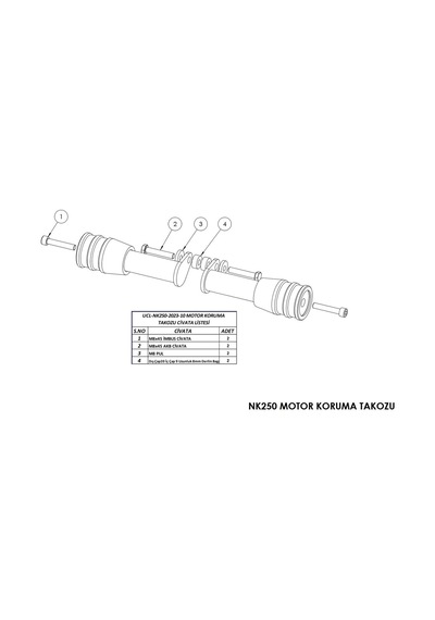 Cf Moto Nk 250 2023-2024 Motor Koruma Takozu