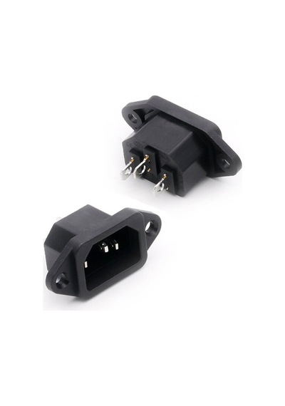 Devredünyası Ic-212 C14 Power Soket Erkek Kulaklı 220V Lehim Tip - 5 Adet
