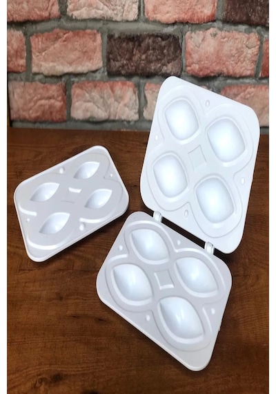 Pratik İçli Köfte Yapma Aparatı 4'lü Plastik Beyaz Diğer