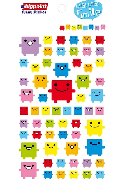 Bigpoint Sticker Robot Smile X 15 Adet