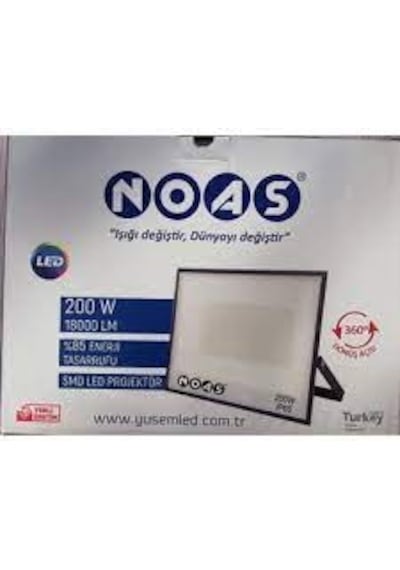 NOAS LED Projektör 200W 6500K Beyaz Işık Smd - 18000 Lümen