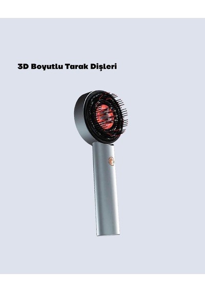 Ceylan Adam Kırmızı Işık Terapi Saç Derisi Masaj Tarağı 3 Modlu Yağ Hazneli