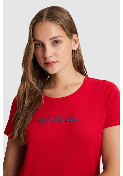 U.s. Polo Assn. Kadın Kırmızı Tişört Basic 50323450-vr030 Kirmizi U.s. Polo Assn. Kadın Kırmızı Tişört Basic 50323450-vr030 Kirmizi