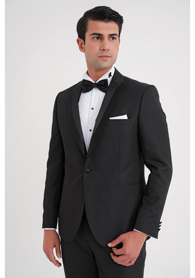 Efor Black 083 Takım Slim Siyah Siyah