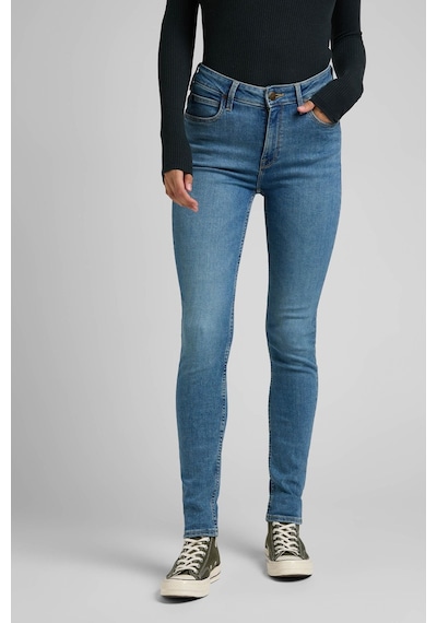 Lee Scarlett Skinny Fit Dar Kesim Yüksek Bel Çok Dar Paça Mavi Kadın Jean Denim Kot Pantolon L626ERKJ Mavi