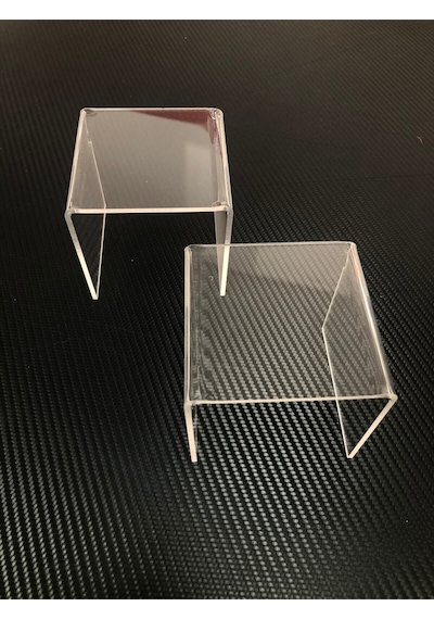 Şeffaf Pleksi Yükseltici Sergileme Standı 8x8 Cm Banyo Mutfak Düzenleyici, Baharat Standı Akrilik Be Diğer