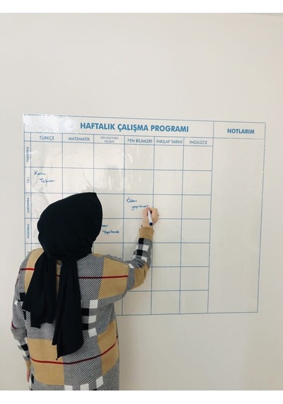 Haftalık Ders Çalışma Programı Akıllı Kağıt Tahta Yazı Tahtası 12
