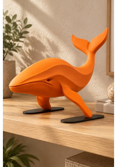 Balina Figürlü Dekoratif Biblo - 22cm Büyük Boy 08490811