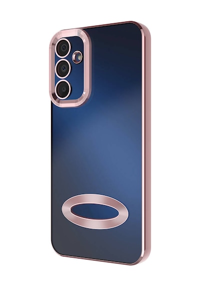 Galaxy A25 Kılıf Kamera Korumalı Logo Gösteren Zore Omega Kapak Siyah