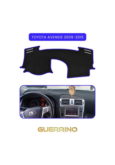 Toyota Avensis 2009-2015 Torpido Koruma Halısı Mavi Kenar