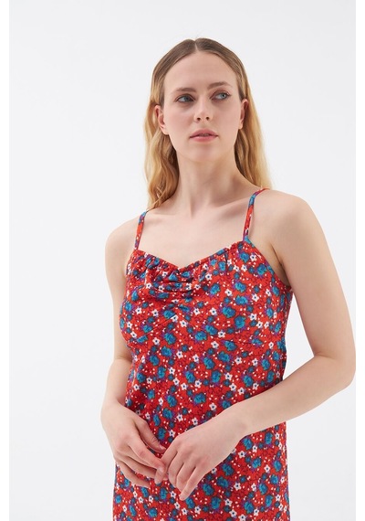 LOFT Regular Fit Kadın Elbise Lf2031626 Q1.v1 Kırmızı LOFT Regular Fit Kadın Elbise Lf2031626 Q1.v1 Kırmızı