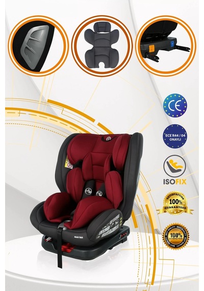 Maxi Taxi Safe Travel 360 Dönebilen İsofix Oto Koltuğu Kırmızı-Gri