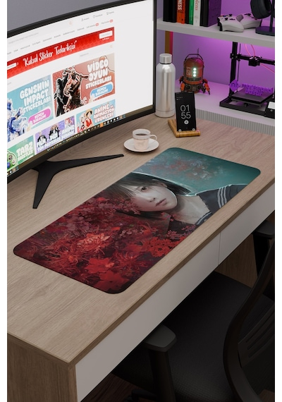 Silent Hill Kaymaz Dikişli Kauçuk Oyuncu Mousepad V4 - 70x30 Xl Gaming Mouse Pad Fare Altlığı