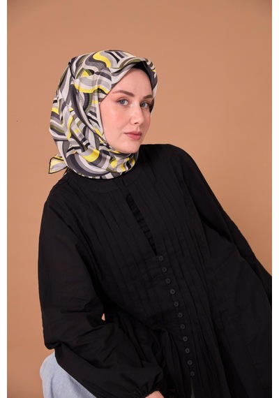 Silk Home Twill İpek Eşarp 11471-33 Beyaz, Siyah, Sarı, Yeşil, Gri