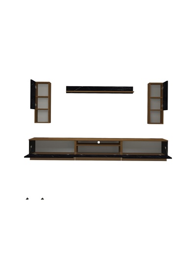 Decoraktiv Trendstyle 270das Mdf Tv Ünitesi Tv Sehpası Ceviz - Siyah Mermer