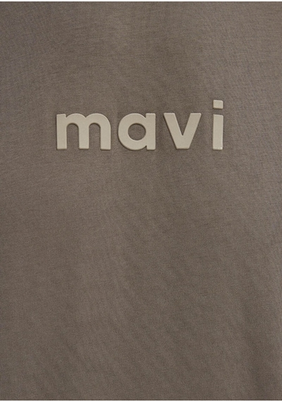 Mavi Logo Baskılı Kahverengi Erkek T-shirt M0612732-83866 Kahverengi