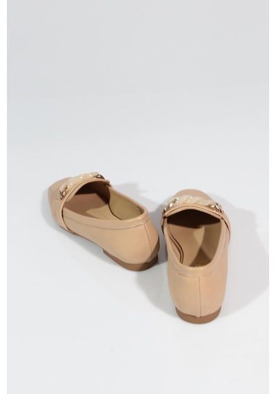 Dgn 5007-23y Kadin Burgu Tokali Loafer Nude