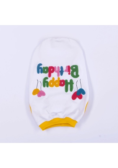 Happy Birthday Kedi Köpek Tişörtü - Kedi Köpek Kıyafeti