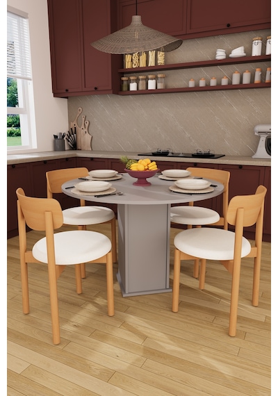 Modern Dolaplı 4 Kişilik Mutfak Yemek Masası Ve Sandalye %100 Mdf Mutfak Yemek Odası Masası Takımı Ymt04 Kül Gri Modern Dolaplı 4 Kişilik Mutfak Yemek Masası Ve Sandalye %100 Mdf Mutfak Yemek Odası Masası Takımı Ymt04 Kül Gri