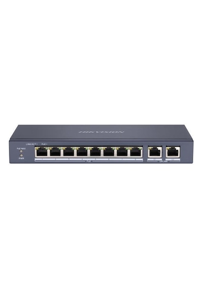 Hikvision Ds-3e310p-e/m B 8 Port Poe 80w 10/100mbps + 2ge Uplink Switch