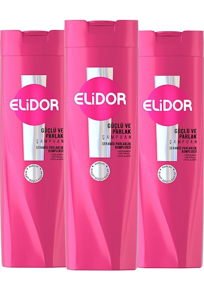 Elidor Saç Bakım Şampuanı Güçlü Ve Parlak 400 Ml X3