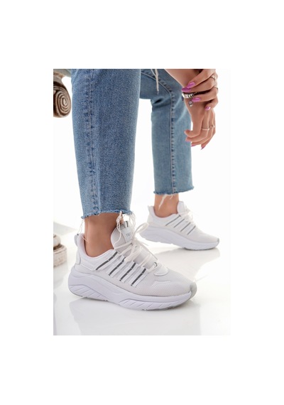 Mcdark Kadın Siyah Sneaker Hafif Çift Renkli Taban Beyaz