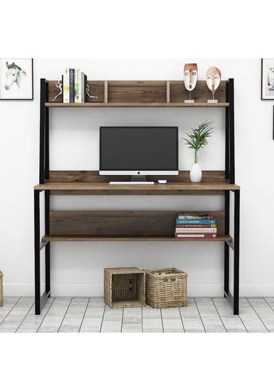 Yesst Momento 120 Cm Raflı Çalışma Masası (451035169) Ceviz