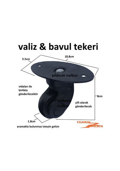 Bavul Tekeri Teker Bavul 2 Adet Fiyatı Düz Taban Teker Oval Taban