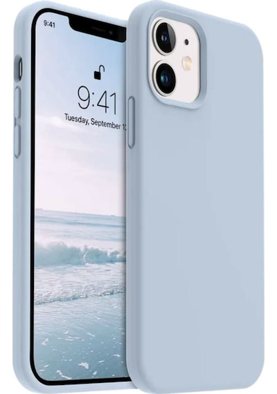 Apple Uyumlu iPhone 12  Silikon Kılıf - Pastel Renk Tonu Esnek Tam Koruma Kapak - Mavi