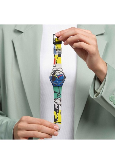 Suoz363 Swatch Leger's Two Women Holding Flowers Unisex Kol Saati Çok Renkli