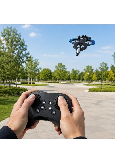 Uzaktan Kumandalı Savaş Uçağı Drone 2.4 Ghz Jiroskoplu Tek Tuş Kalkış İniş 360 Dönüş