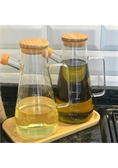 Bambu 2 Bölmeli Yağdanlık Altlığı Yağdanlık Altı Standı Sosluk Altlığı Kahverengi Diğer