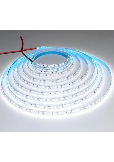 1 Adet 5 Metre Cata Ct 4480 İç Mekan 10 Çipli Şerit Led 12v 6400k Beyaz Işık