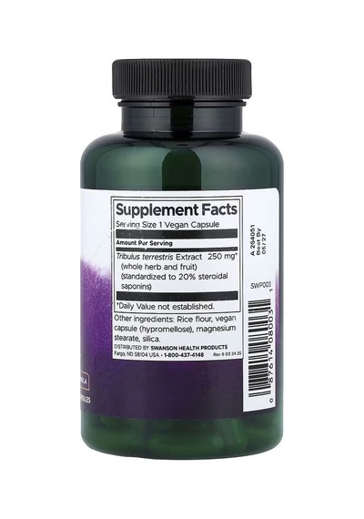 Swanson Mega Tribulus Extract 250 Mg / 60 Caps