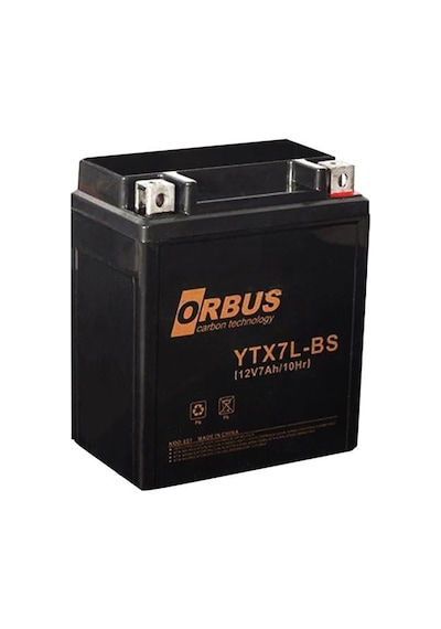 Orbus 12 V 7 Amper Elektrikli Karbon Bisiklet Aküsü Ytx7l-bs