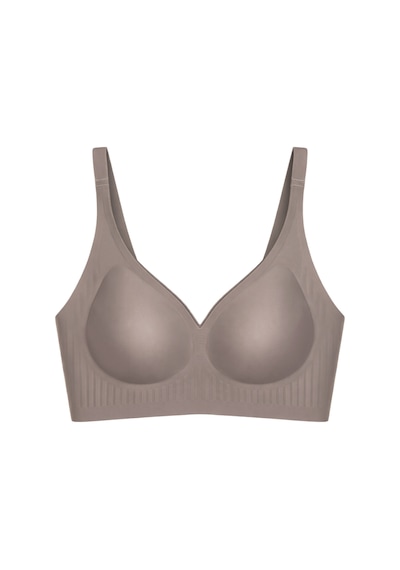 Cottonhill Seamless Bra - Slight Kahverengi Lazer Kesim Dikişsiz Dilim Detaylı Balensiz Kadın Sütyen Kahverengi