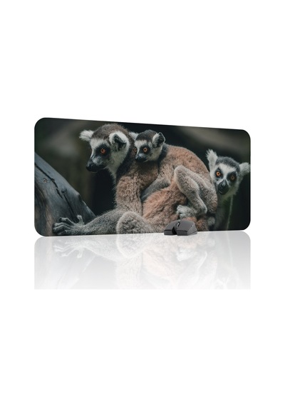 Lemur Kaymaz Dikişli Kauçuk Oyuncu Mousepad V4 - 90x40 Xxl Gaming Mouse Pad Fare Altlığı