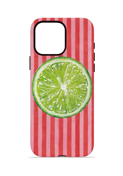 Apple iPhone Uyumlu 15 Pro Max Vorian Çift Katmanlı Magsafe Kılıf Lime Slice Pop