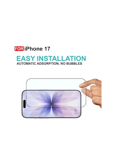 Apple Uyumlu iPhone 17 Içi Kadife Lansman Kılıf Ve 5d Tam Kaplayan Cam Ekran Koruyucu Açık Pembe