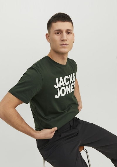 Jack & Jones Bisiklet Yaka Logo Baskili Tisört Corplogo 12151955 Mountain View Jack & Jones Bisiklet Yaka Logo Baskili Tisört Corplogo 12151955 Mountain View