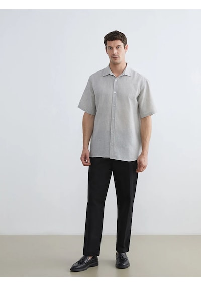 Lc Waikiki Gri Regular Fit Poplin Erkek Gömlek