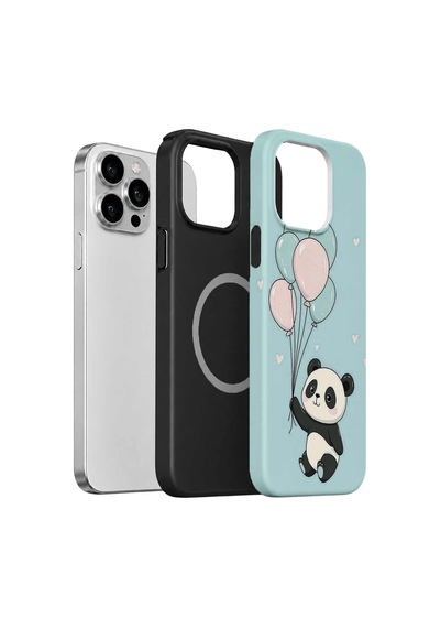 Velvoria Valestra Balonlu Pandalı Apple iPhone Uyumlu 12 Pro Magsafe Koruma Kılıfı Valestra Magline - Balonlu Pandalı